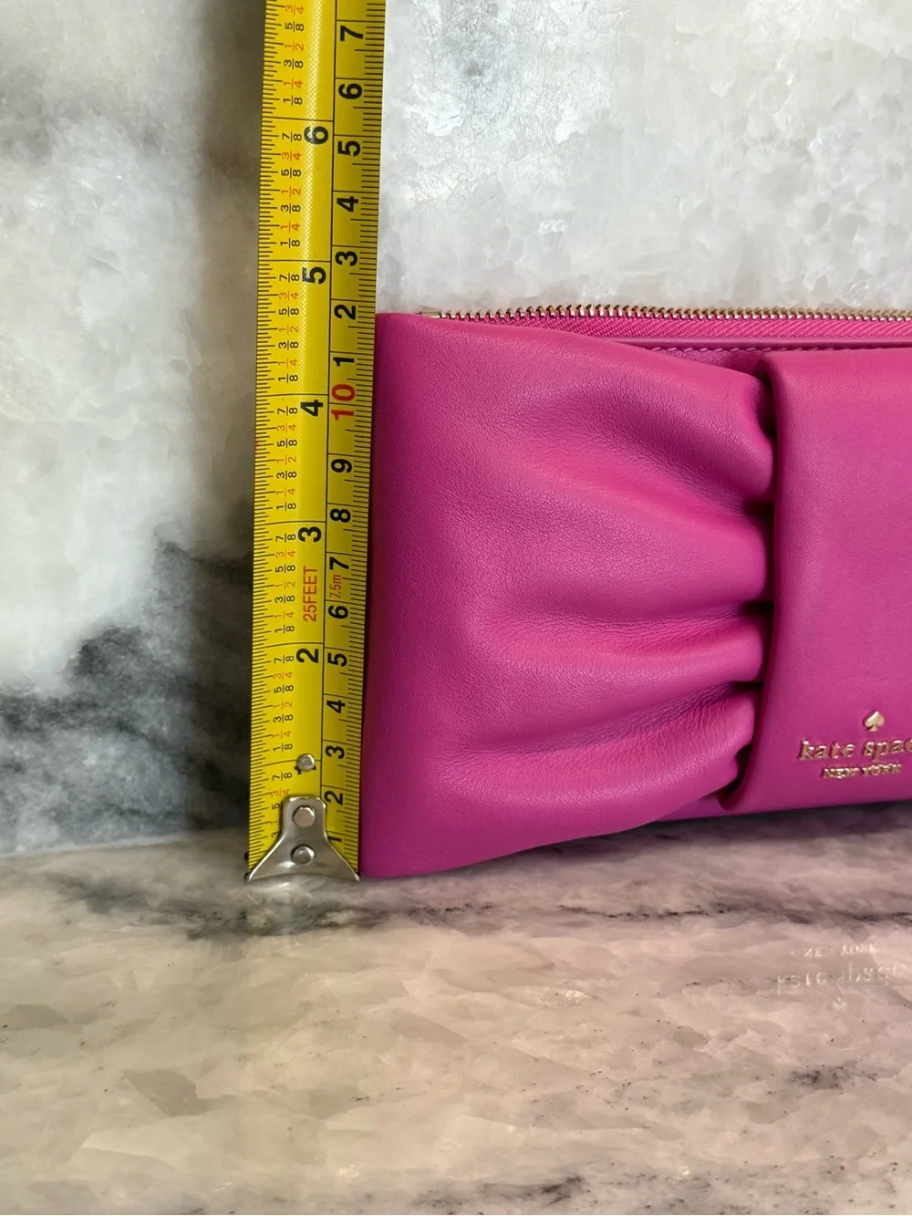 kate spade Pink Bow-Front Wristlet Clutch